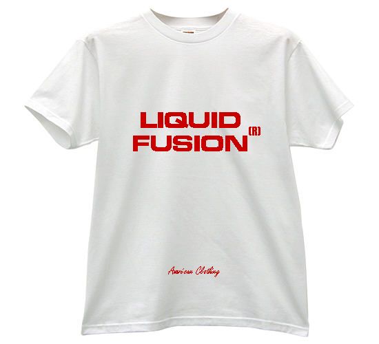 White T-Shirt with Liquid Fusion Words